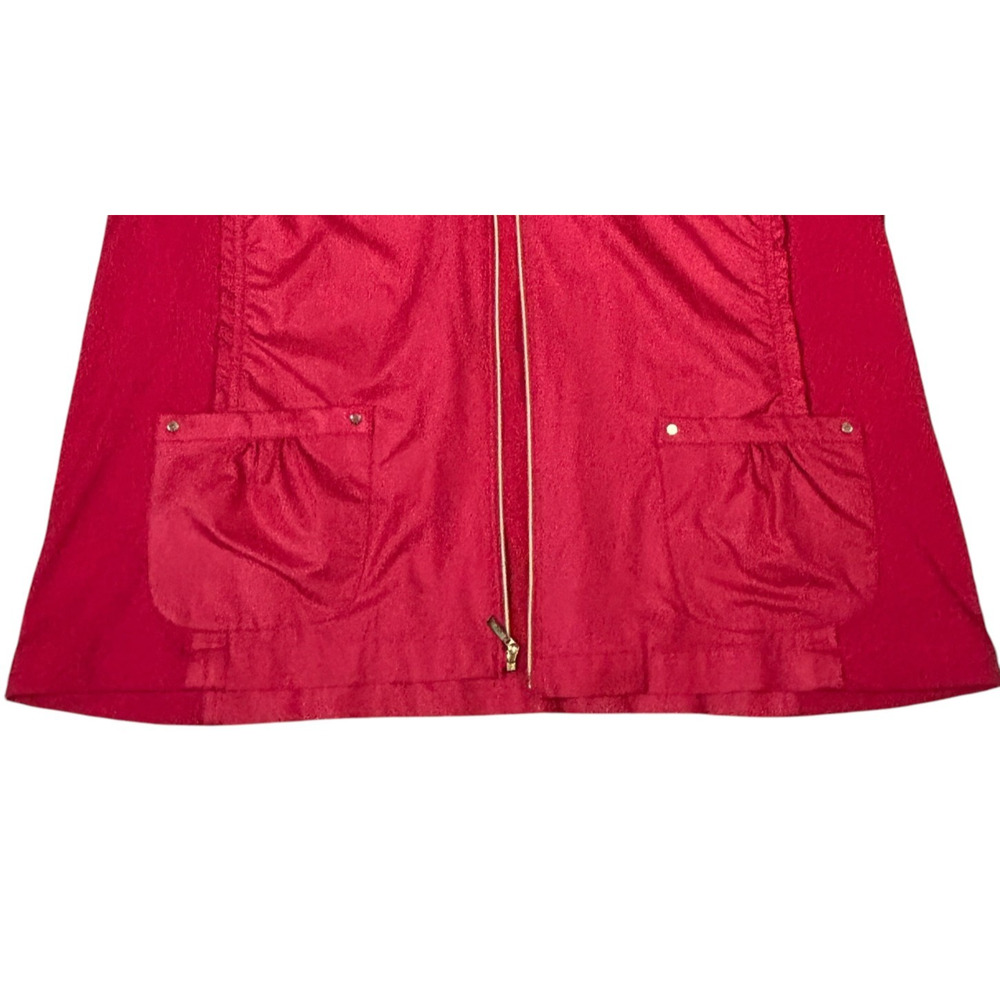 Chico’s Zenergy Vest Size XL Red Sleeveless Zip Front Jacket Pockets Layer - Picture 6 of 12